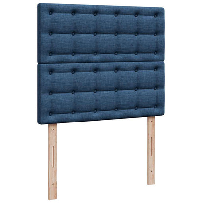 Ottoman-Bett mit Matratze Blau 120x200 cm Stoff