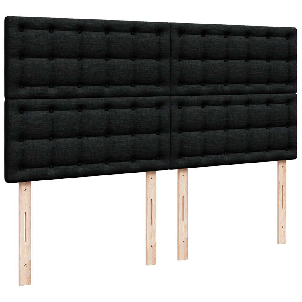 Ottoman-Bett mit Matratze Schwarz 160x200 cm Stoff