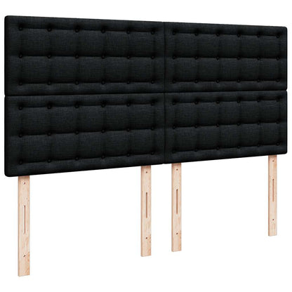 Ottoman-Bett mit Matratze Schwarz 180x200 cm Stoff