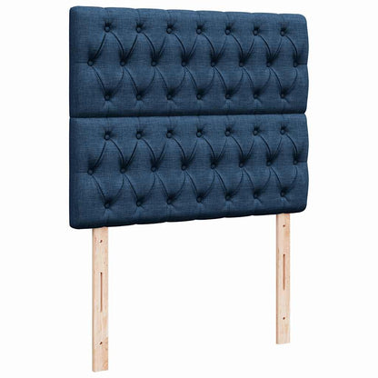 Ottoman-Bett mit Matratze Blau 120x190 cm Stoff