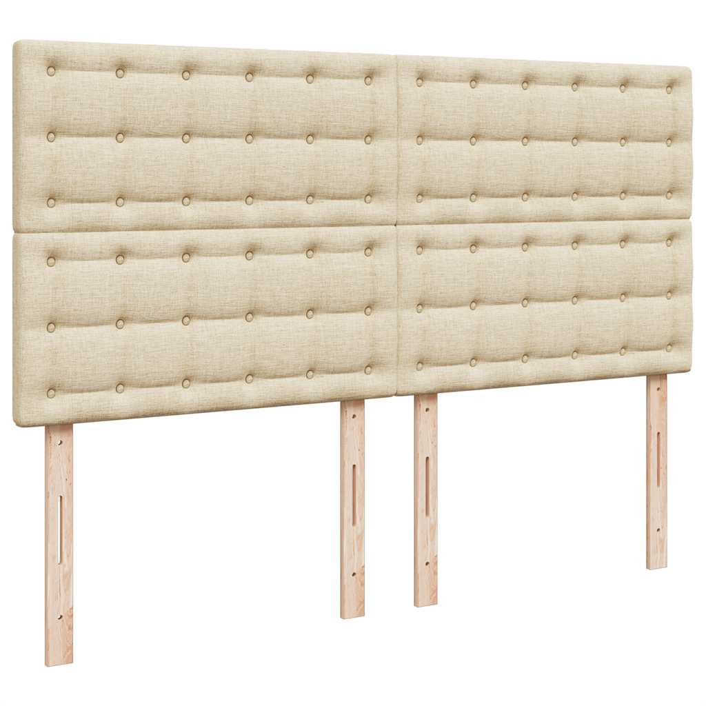 Ottoman-Bett mit Matratze Creme 160x200 cm Stoff