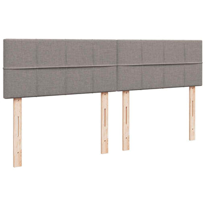 Ottoman-Bett mit Matratzen Taupe 200x200 cm Stoff