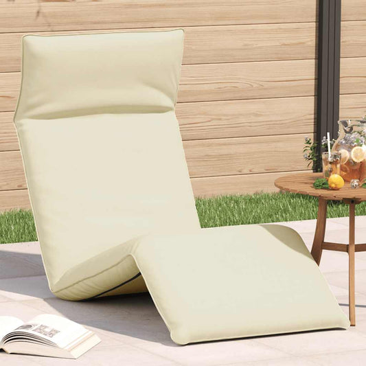 Sonnenliege Klappbar Creme 175x54x8,5 cm Oxford-Gewebe