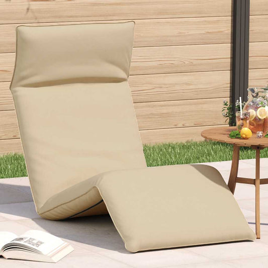 Sonnenliege Klappbar Beige 175x54x8,5 cm Oxford-Gewebe