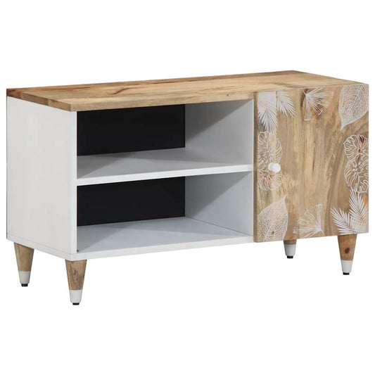 TV-Schrank 80x31,5x46 cm Massivholz Mango