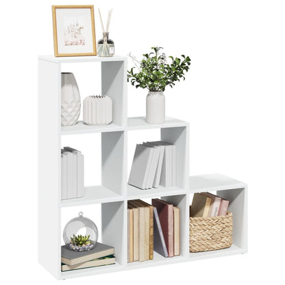 Raumteiler-Bücherregal 3 Etagen Weiß 99x29x99 cm Holzwerkstoff