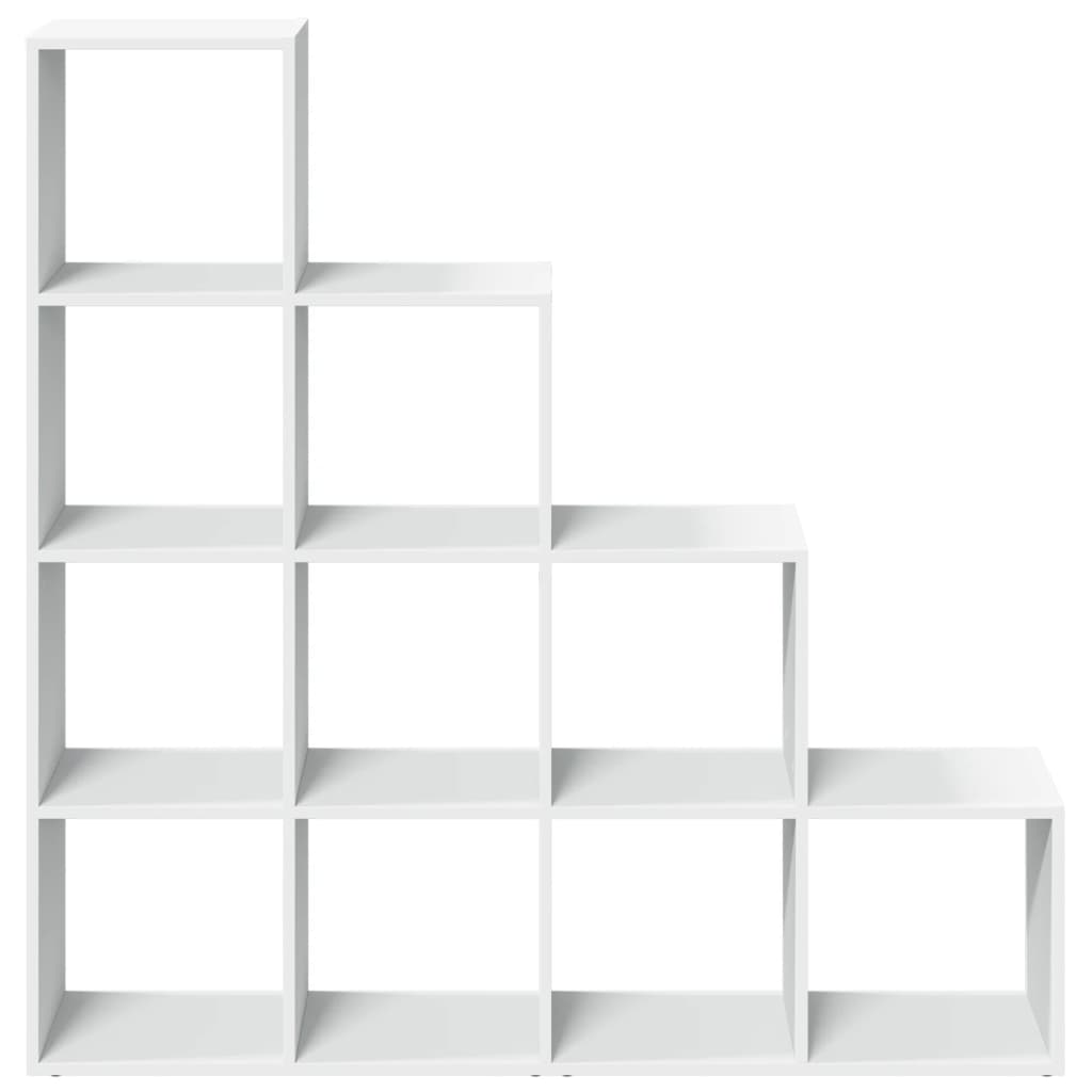 Raumteiler-Bücherregal 4 Stufen Weiß 131,5x29x131,5 cm