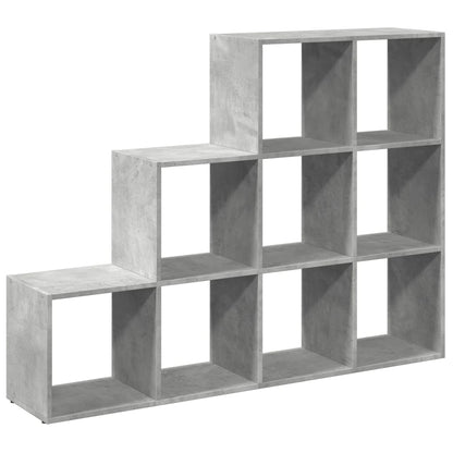 Raumteiler-Bücherregal 3 Stufen Betongrau 137,5x29x103,5 cm