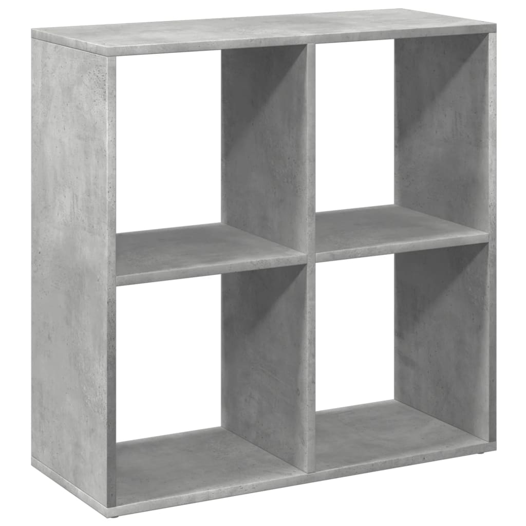 Raumteiler-Bücherregal Betongrau 69,5x29x69,5 cm Holzwerkstoff