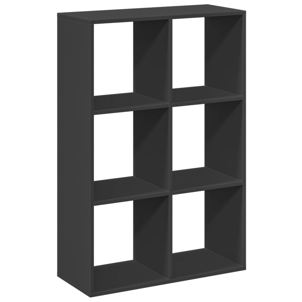 Raumteiler-Bücherregal Schwarz 69,5x29x103,5 cm Holzwerkstoff