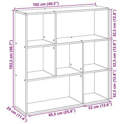 Raumteiler-Bücherregal Weiß 102x29x103,5 cm Holzwerkstoff