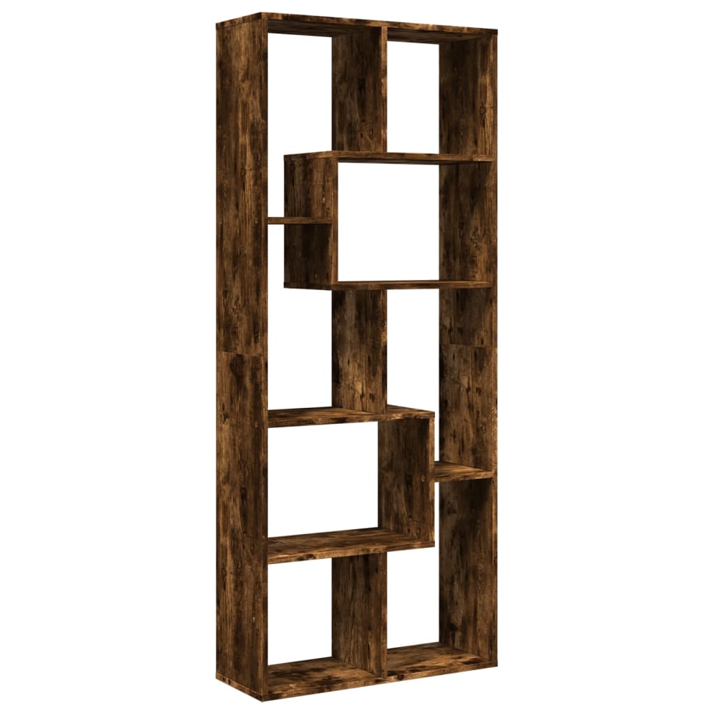 Raumteiler-Bücherregal Räuchereiche 67x25x161,5cm Holzwerkstoff