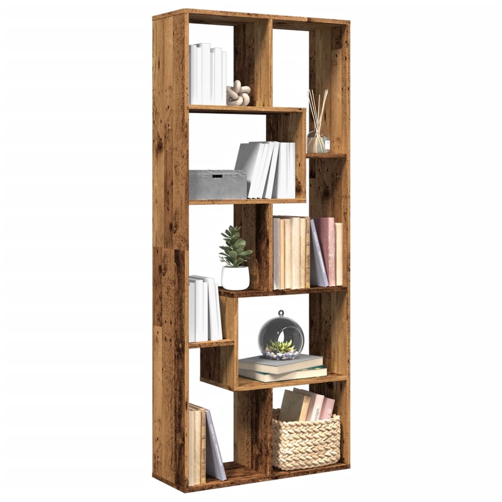 Raumteiler-Bücherregal Altholz-Optik 67x25x161,5 cm