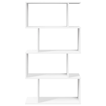 Raumteiler-Bücherregal 4 Böden Weiß 70x24x129 cm Holzwerkstoff