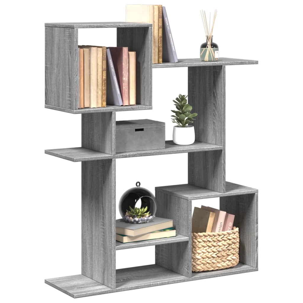 Raumteiler-Bücherregal Grau Sonoma 92x29x112 cm Holzwerkstoff