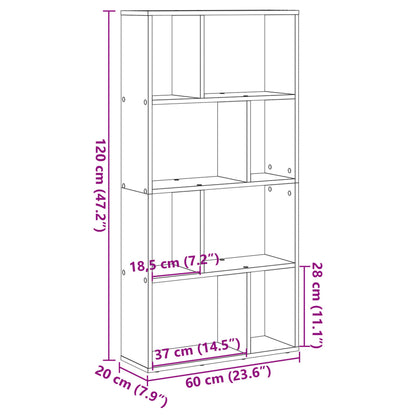 Bücherregal Sonoma-Eiche 60x20x120 cm Holzwerkstoff