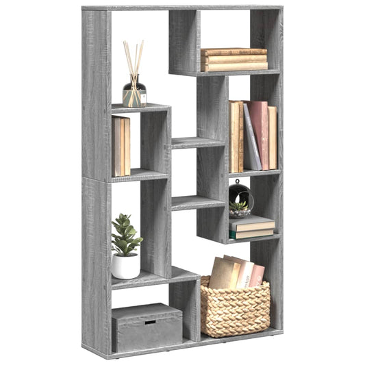 Bücherregal Grau Sonoma 72x20x120 cm Holzwerkstoff