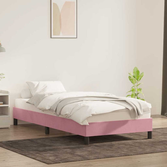 Bettgestell ohne Matratze Rosa 80x210 cm Samt