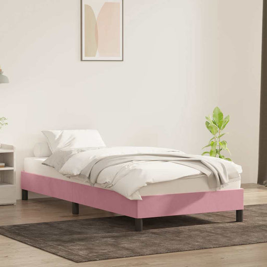 Bettgestell ohne Matratze Rosa 90x210 cm Samt