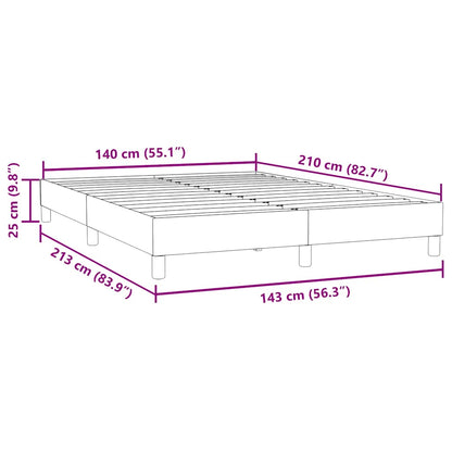 Bettgestell ohne Matratze Schwarz 140x210 cm Samt