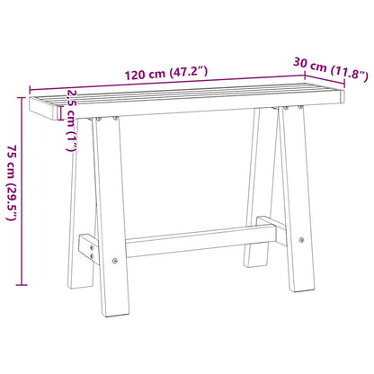 Konsolentisch NOAIN A-Form-Beine 120x30x75 cm Massivholz Kiefer