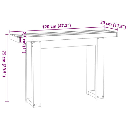 Konsolentisch NOAIN U-Form-Beine 120x30x75 cm Massivholz Kiefer