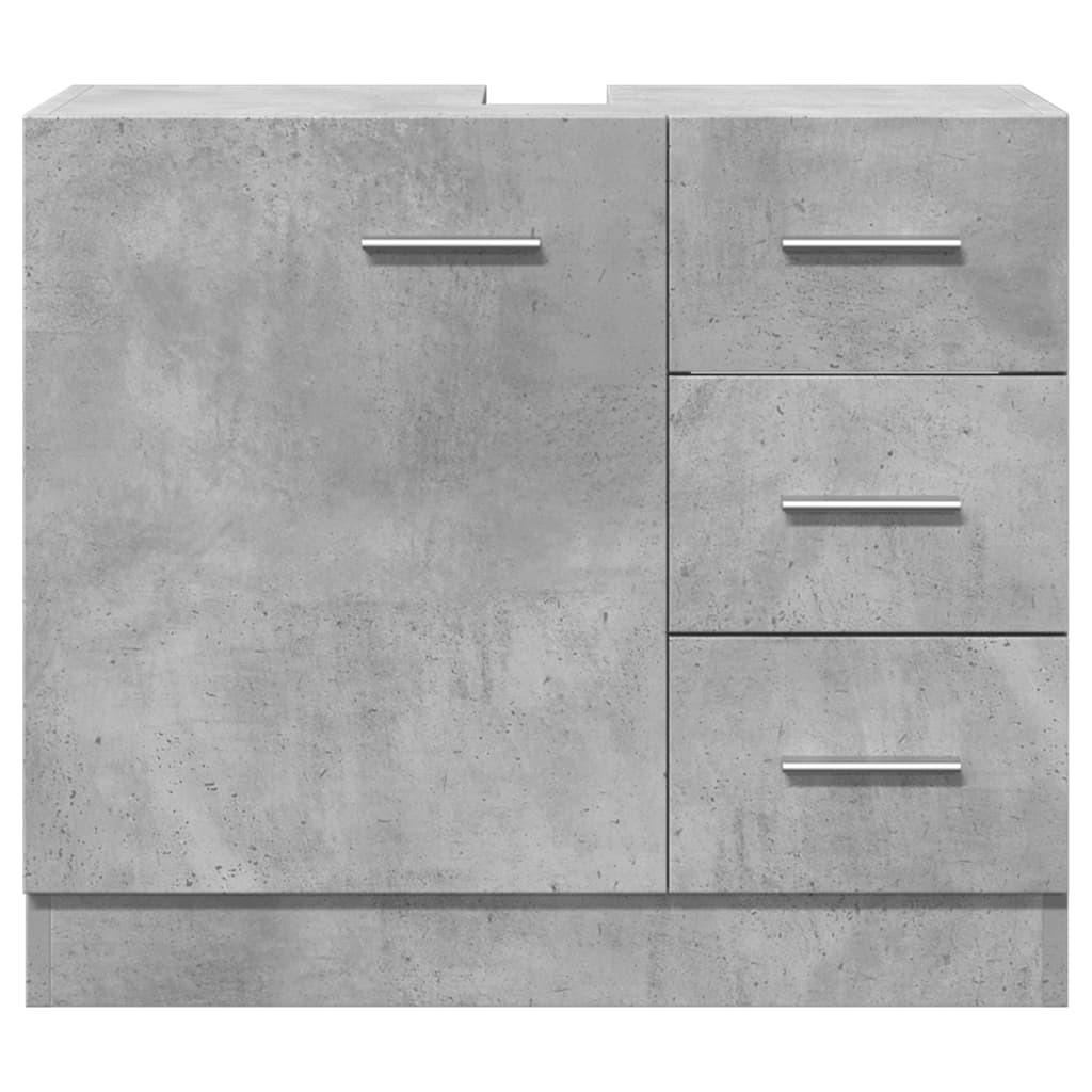 Waschbeckenunterschrank Betongrau 63x30x54 cm Holzwerkstoff