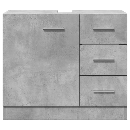 Waschbeckenunterschrank Betongrau 63x30x54 cm Holzwerkstoff