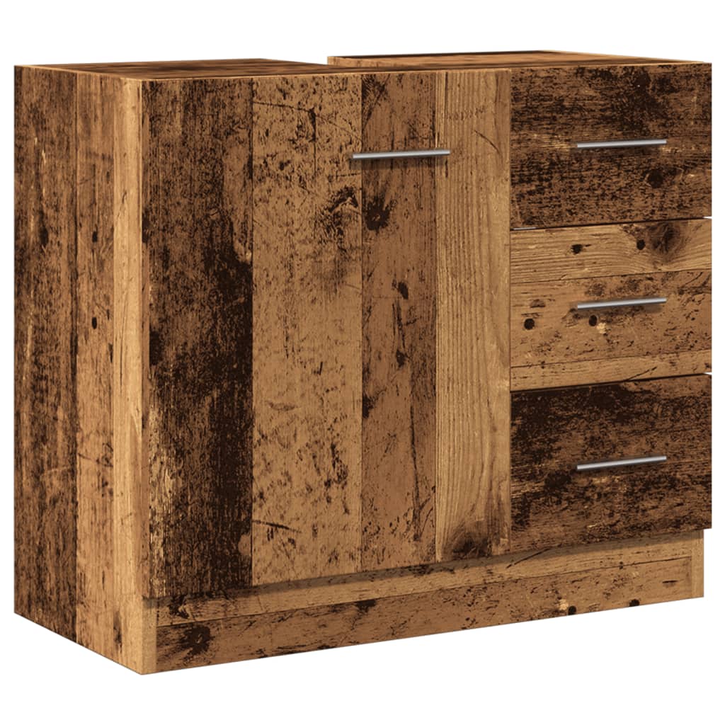 Waschbeckenunterschrank Altholz-Optik 63x30x54 cm Holzwerkstoff