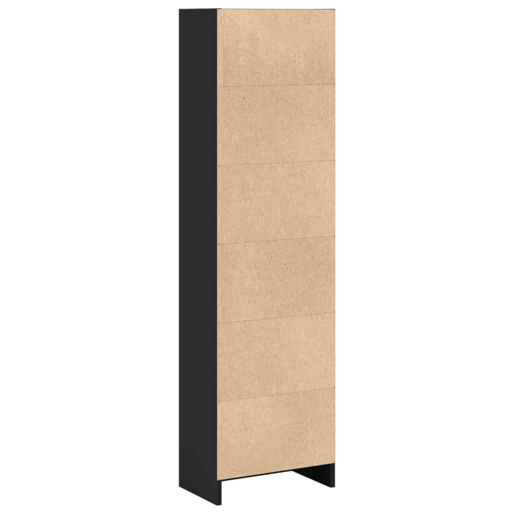 Bücherregal Schwarz 40x24x143 cm Holzwerkstoff