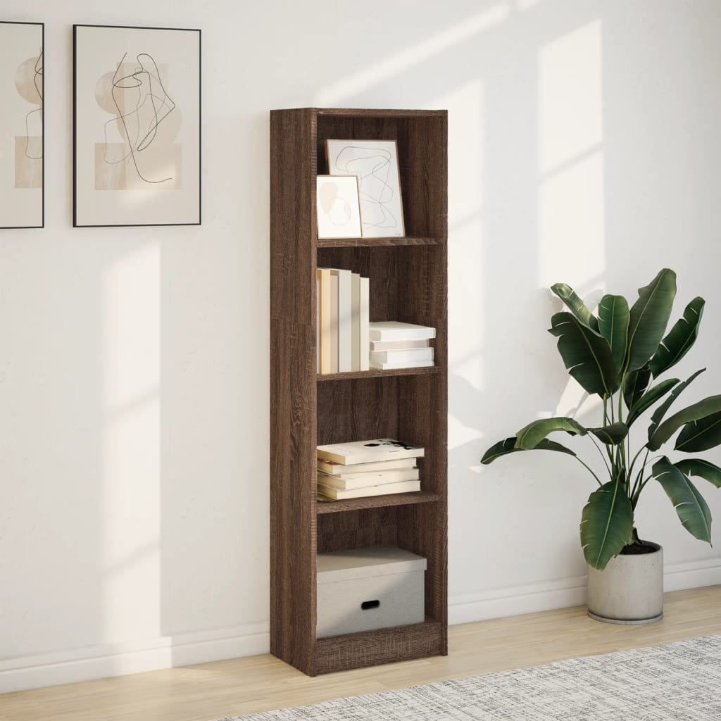 Bücherregal Braun Eichen-Optik 40x24x143 cm Holzwerkstoff