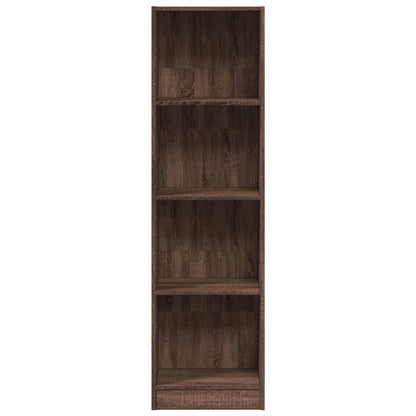 Bücherregal Braun Eichen-Optik 40x24x143 cm Holzwerkstoff