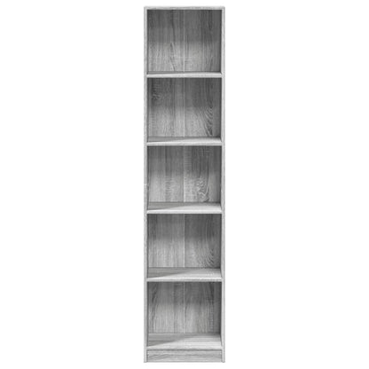 Bücherregal Grau Sonoma 40x24x176 cm Holzwerkstoff