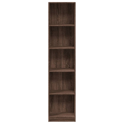 Bücherregal Braun Eichen-Optik 40x24x176 cm Holzwerkstoff