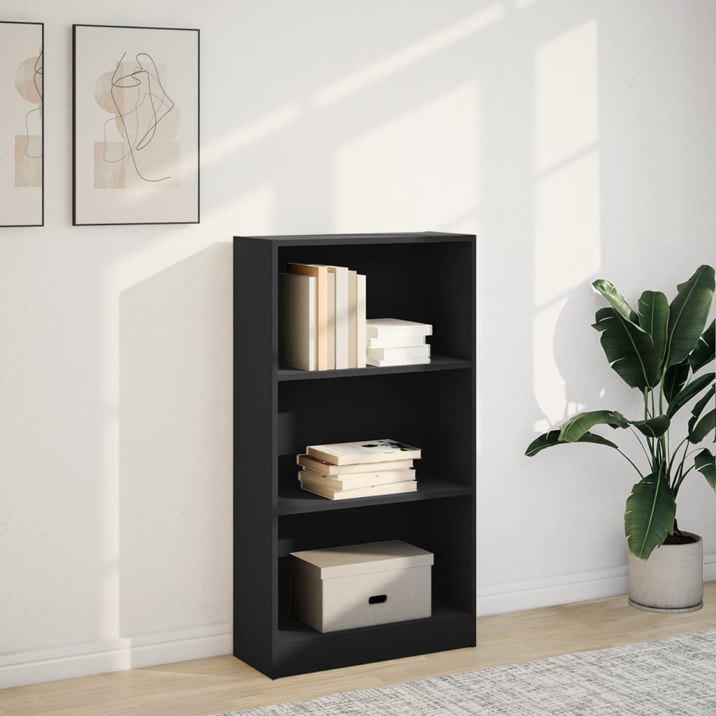 Bücherregal Schwarz 60x24x109 cm Holzwerkstoff