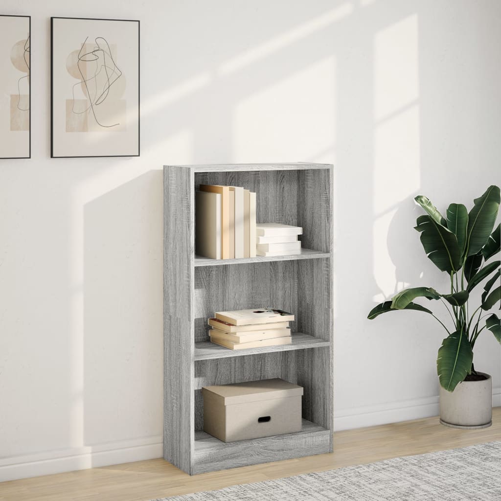 Bücherregal Grau Sonoma 60x24x109 cm Holzwerkstoff