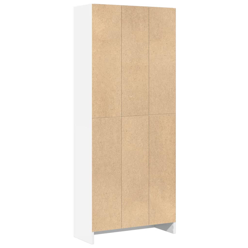 Bücherregal Weiß 60x24x143 cm Holzwerkstoff