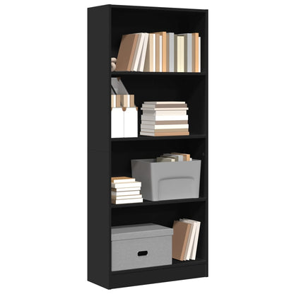 Bücherregal Schwarz 60x24x143 cm Holzwerkstoff