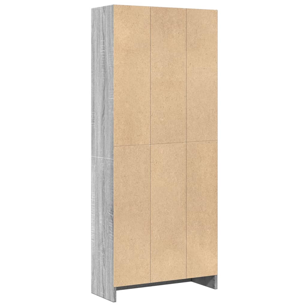 Bücherregal Grau Sonoma 60x24x143 cm Holzwerkstoff