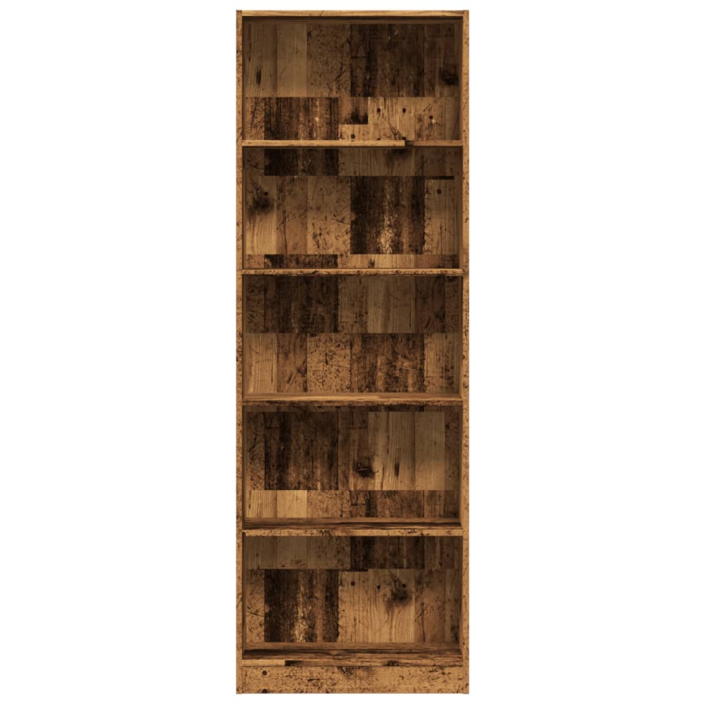 Bücherregal Altholz-Optik 60x24x176 cm Holzwerkstoff