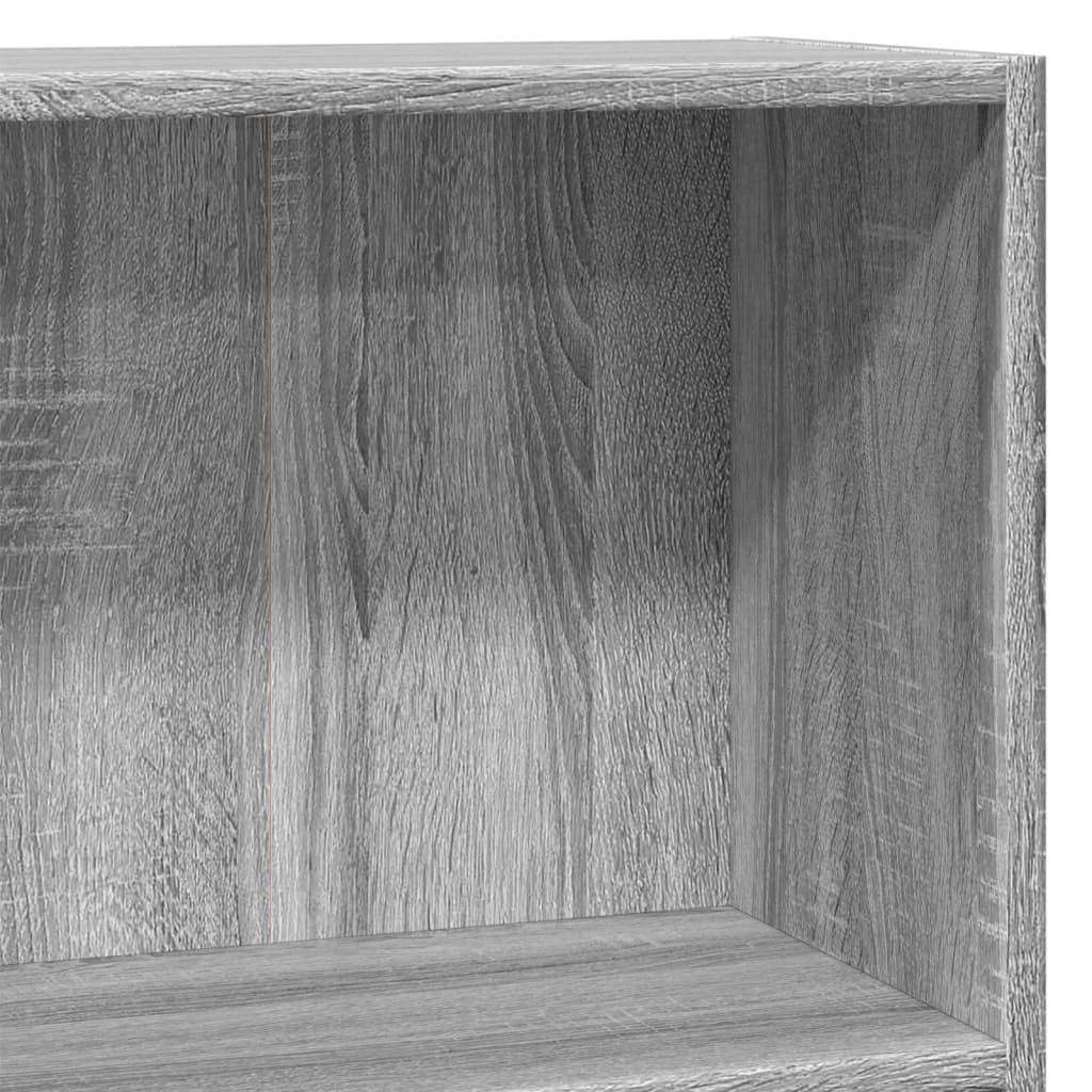 Bücherregal Grau Sonoma 80x24x76cm Holzwerkstoff