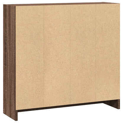 Bücherregal Braun Eichen-Optik 80x24x76cm Holzwerkstoff