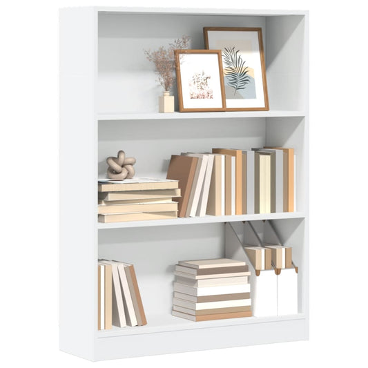 Bücherregal Weiß 80x24x109 cm Holzwerkstoff