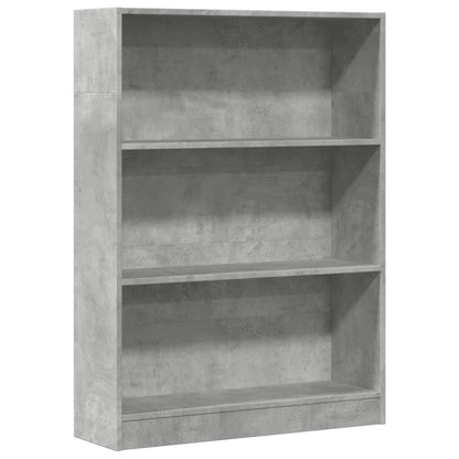 Bücherregal Betongrau 80x24x109 cm Holzwerkstoff