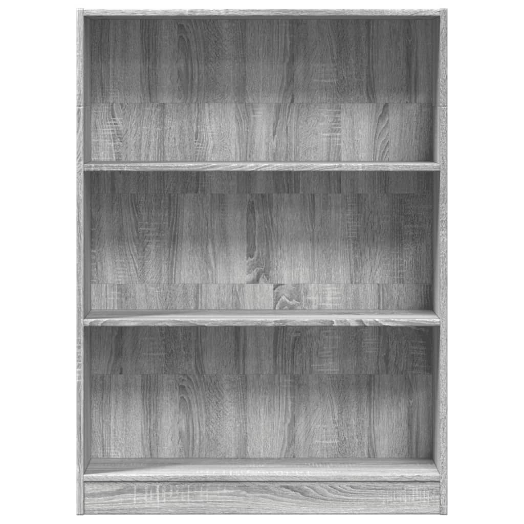 Bücherregal Grau Sonoma 80x24x109 cm Holzwerkstoff