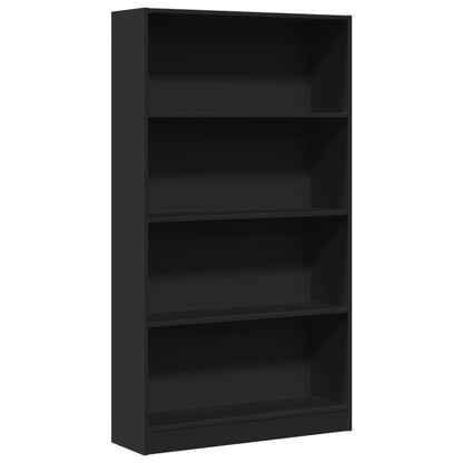 Bücherregal Schwarz 80x24x143 cm Holzwerkstoff