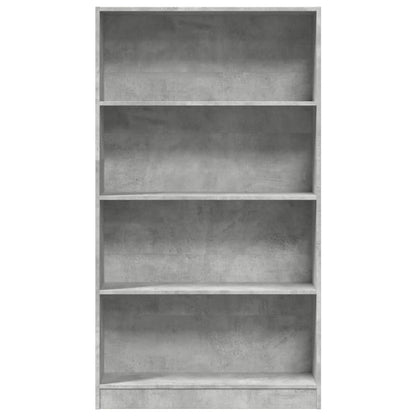 Bücherregal Betongrau 80x24x143 cm Holzwerkstoff