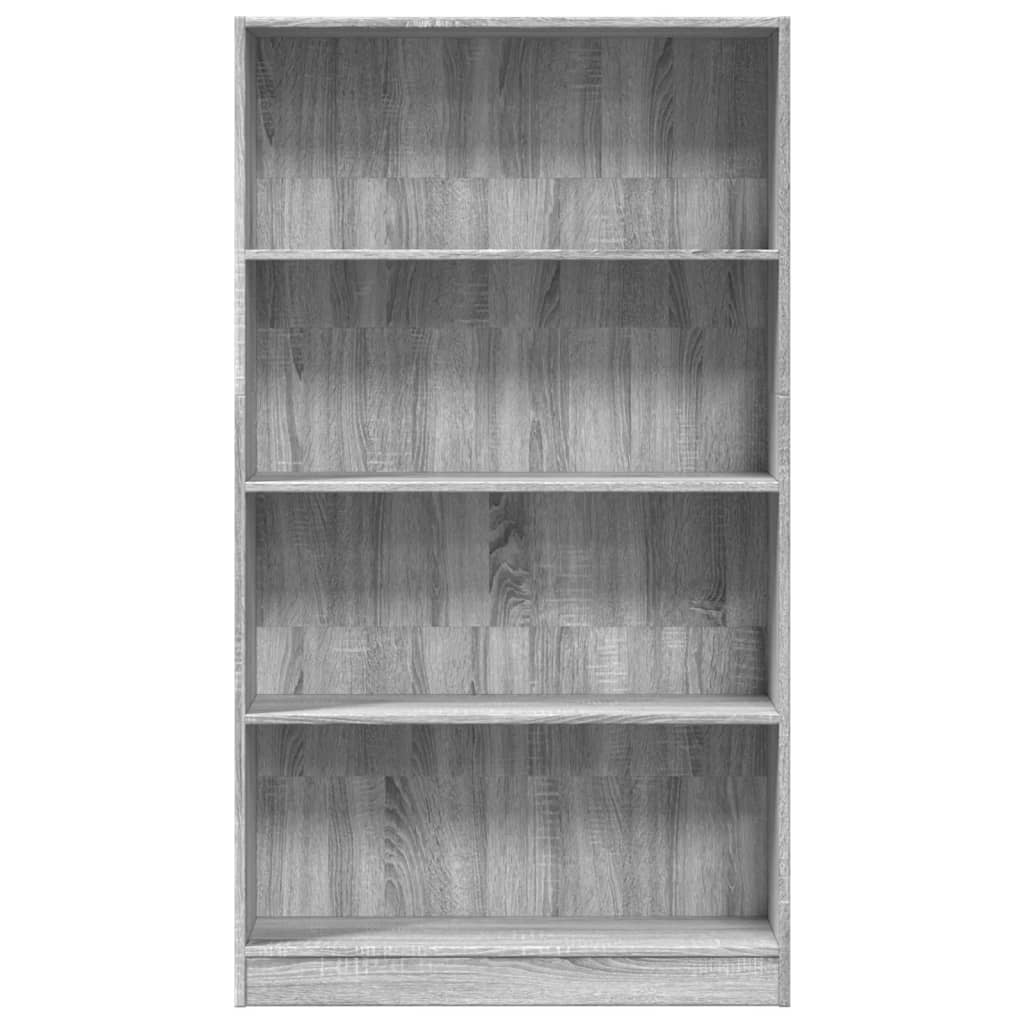 Bücherregal Grau Sonoma 80x24x143 cm Holzwerkstoff