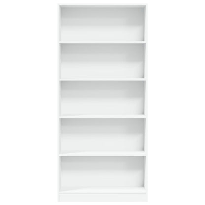 Bücherregal Weiß 80x24x176 cm Holzwerkstoff