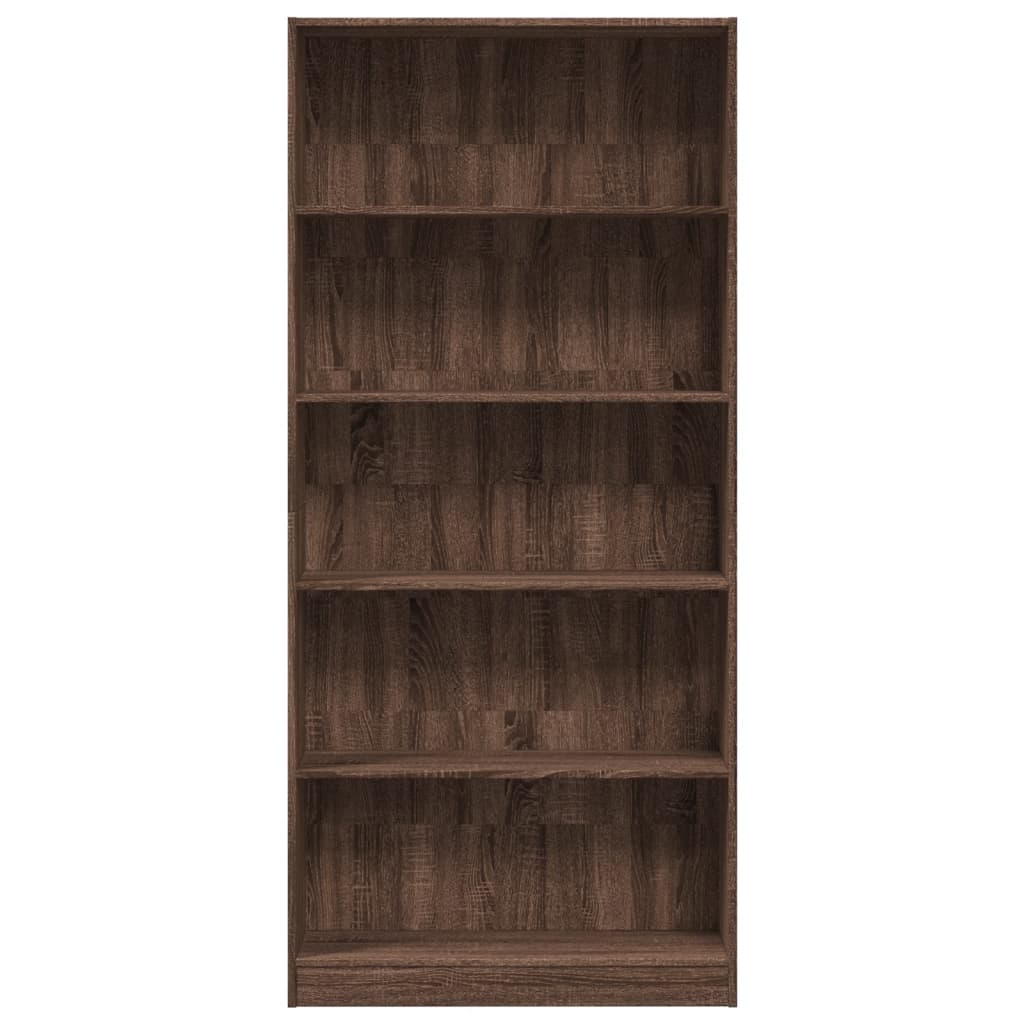 Bücherregal Braun Eichen-Optik 80x24x176 cm Holzwerkstoff